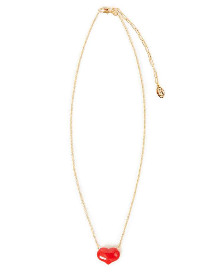 petite mylar heart necklace
