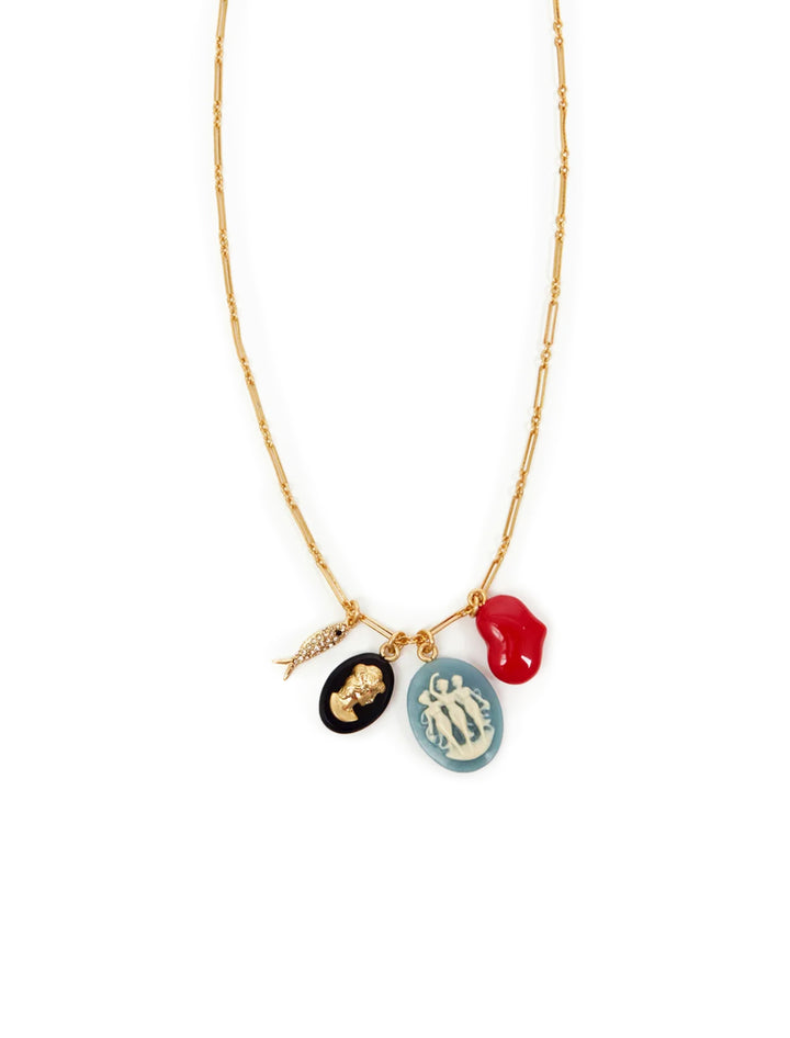 cameo charm necklace