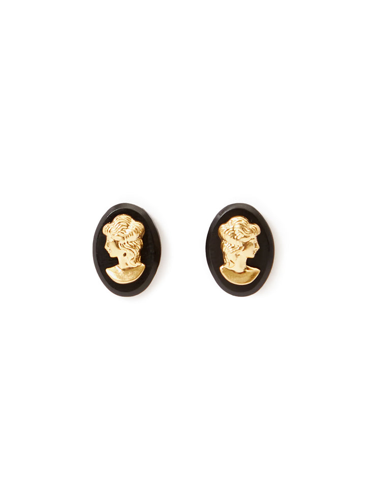cameo stud earrings