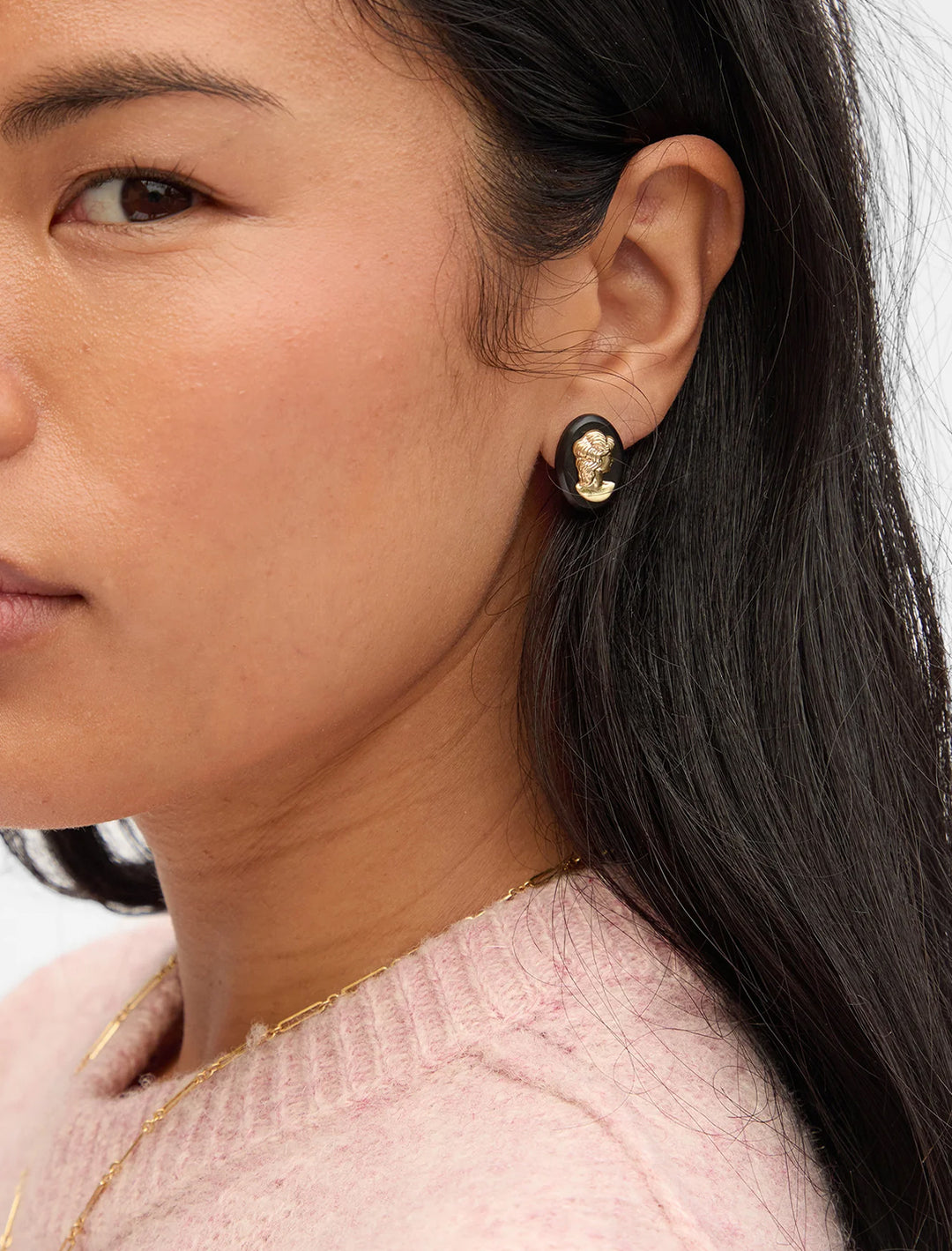 cameo stud earrings
