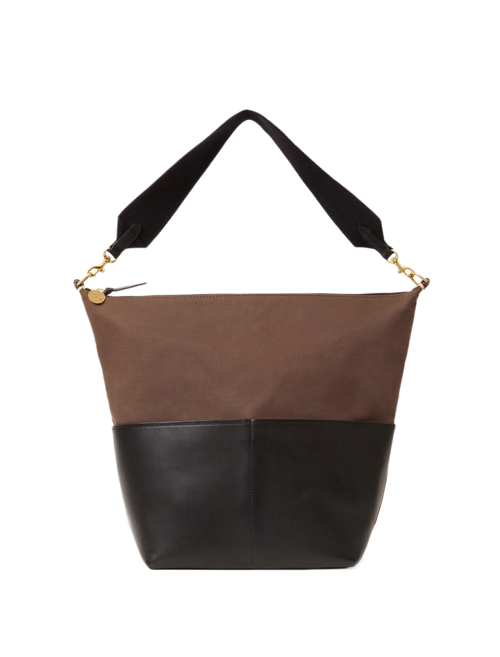 sophie canvas and leather tote in kalamata and black (1)