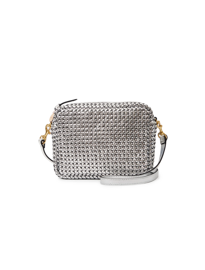 midi sac in silver woven etoile