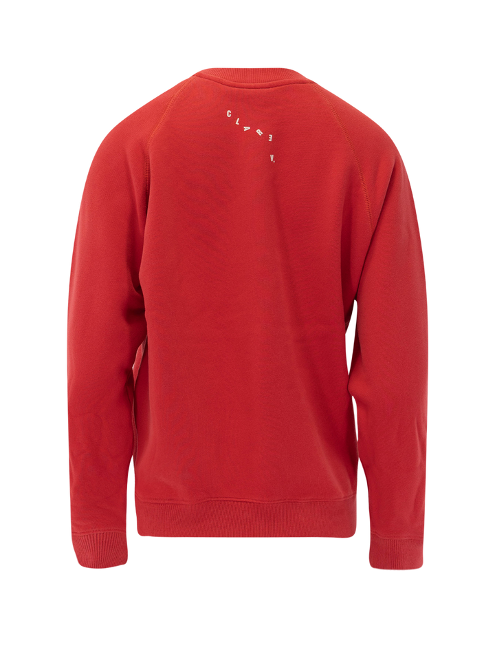 oui sweatshirt in red and cream