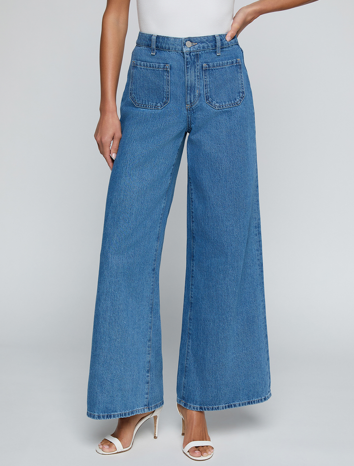 declan high rise wide leg jeans in solvera