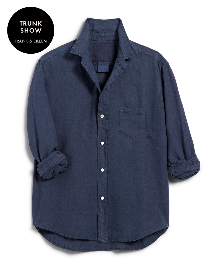 eileen in navy washed linen