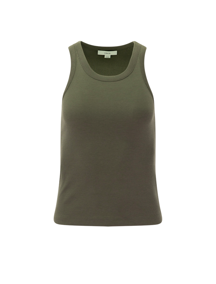 scoop neck tank in pinegrove