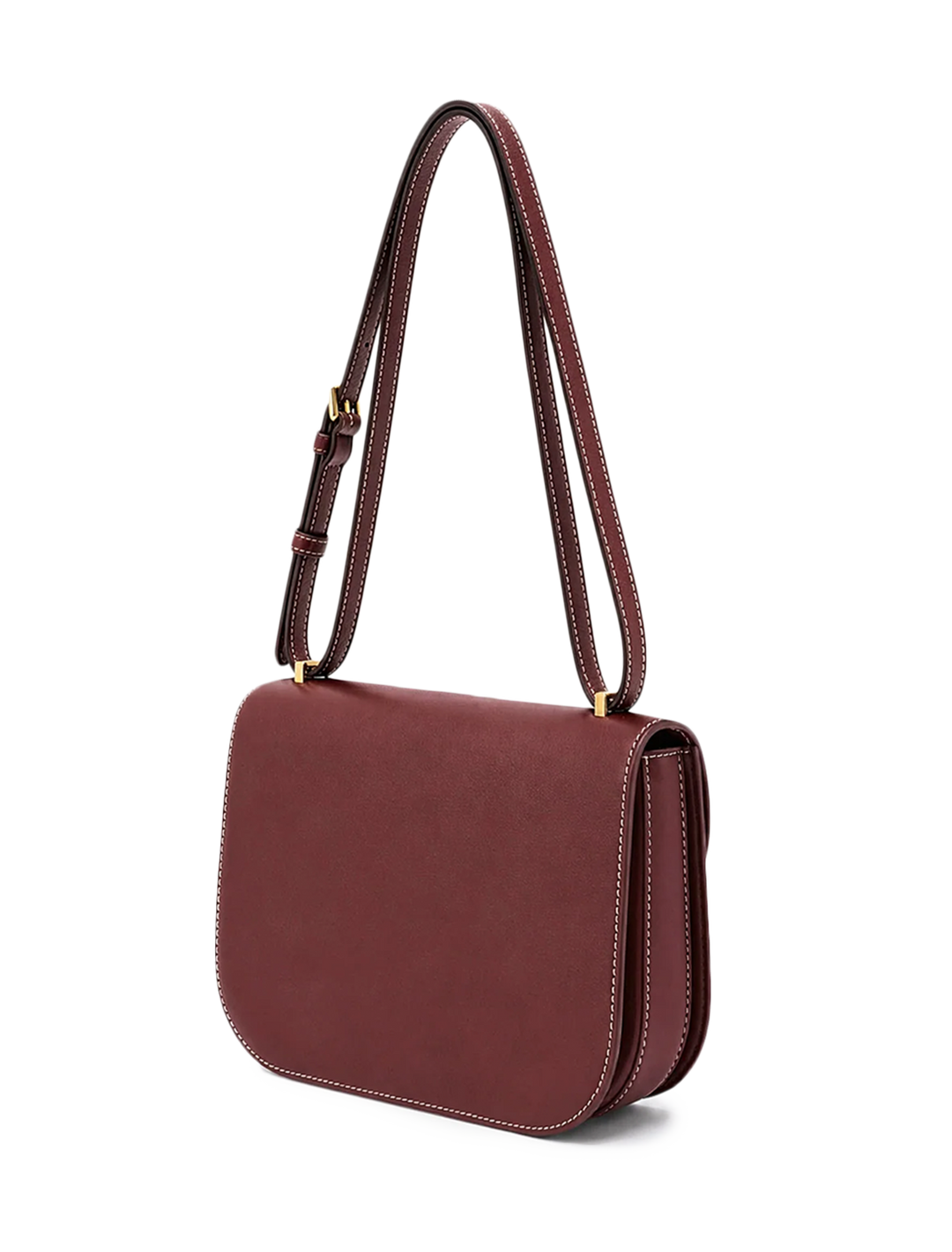 dash saddle bag in burgundy leather