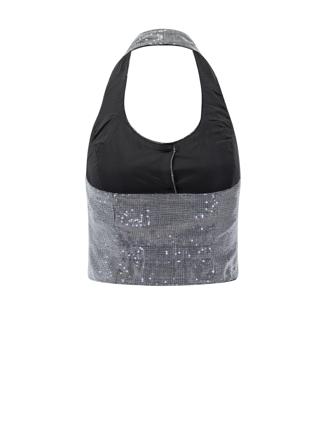 chandeller vest in black plaid
