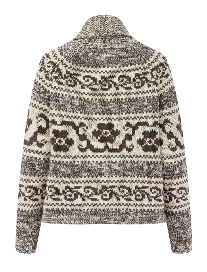 the nordic flower lodge cardigan in marled