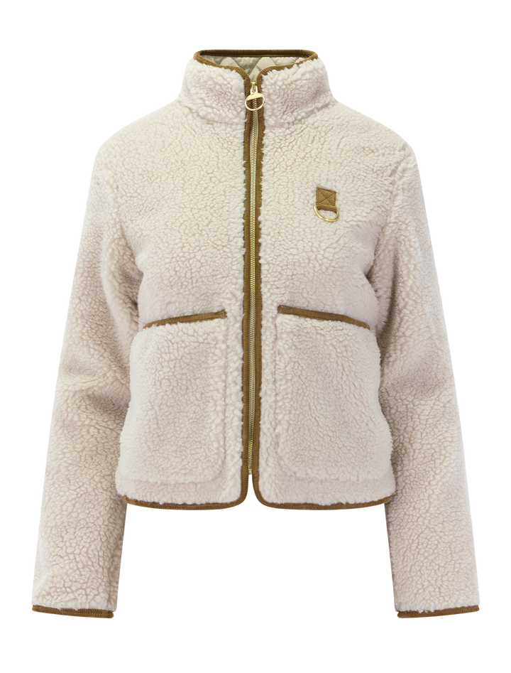elenora fleece jacket in ecru