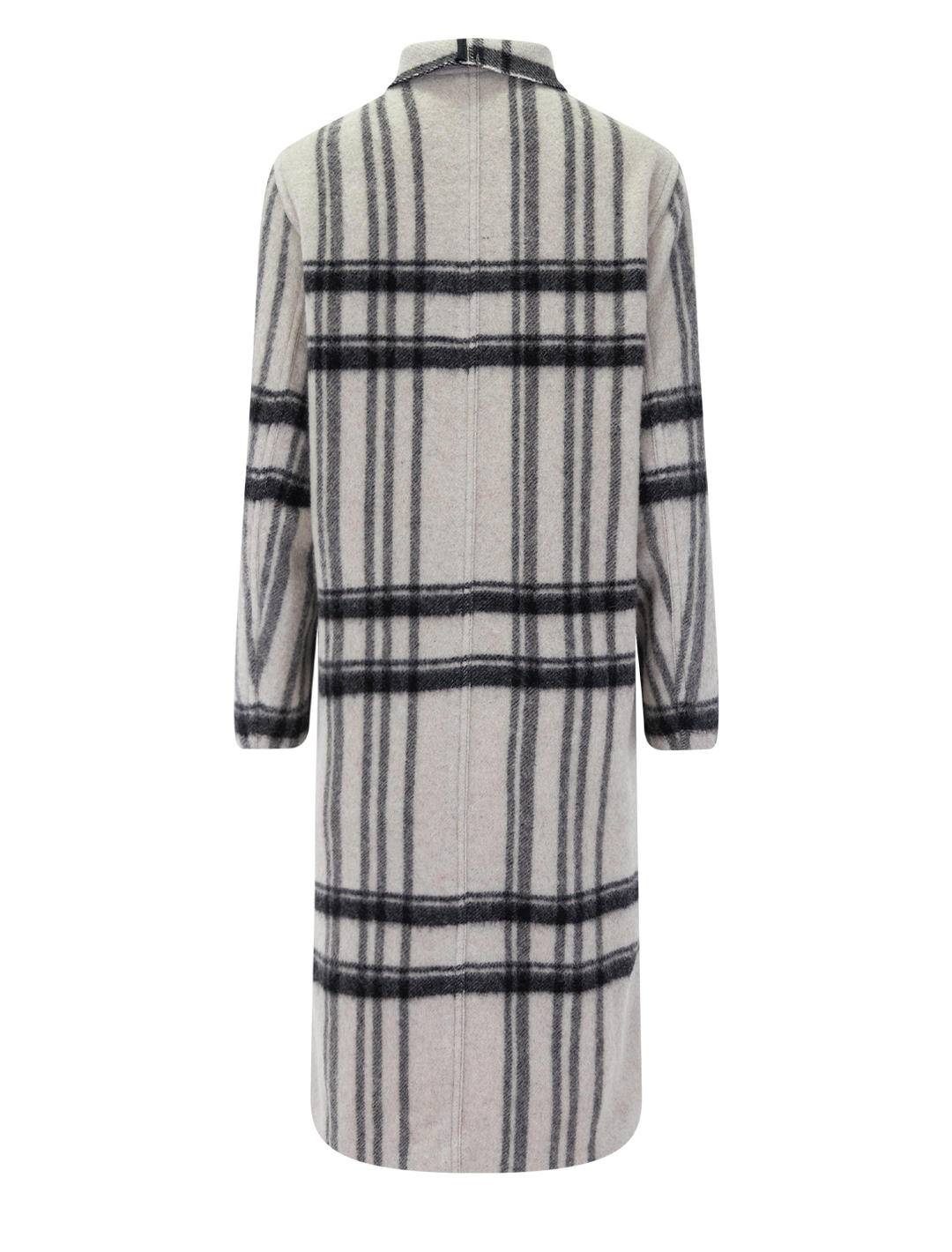 gihan coat in ecru and black