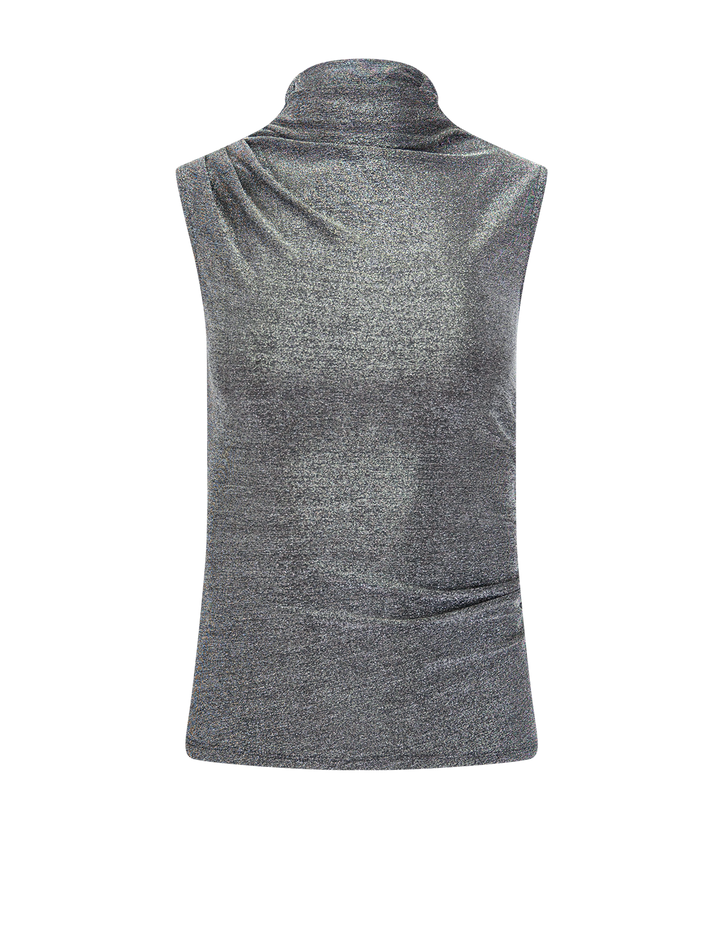 mylie sleeveless top in gunmetal
