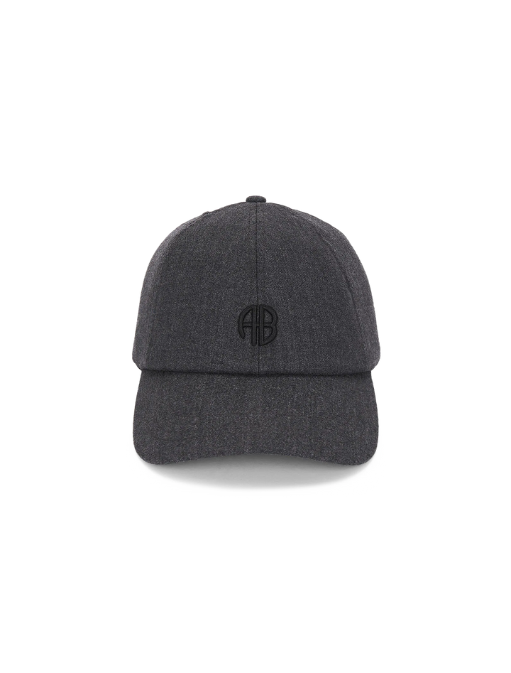 jeremy baseball cap in dark heather grey wool