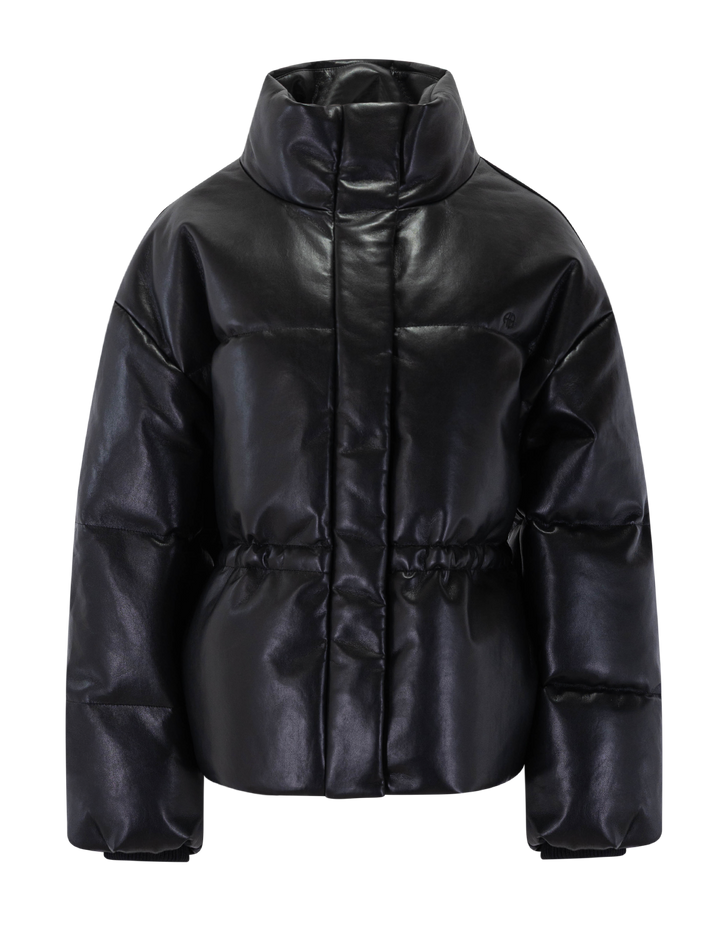oslo puffer in black leather