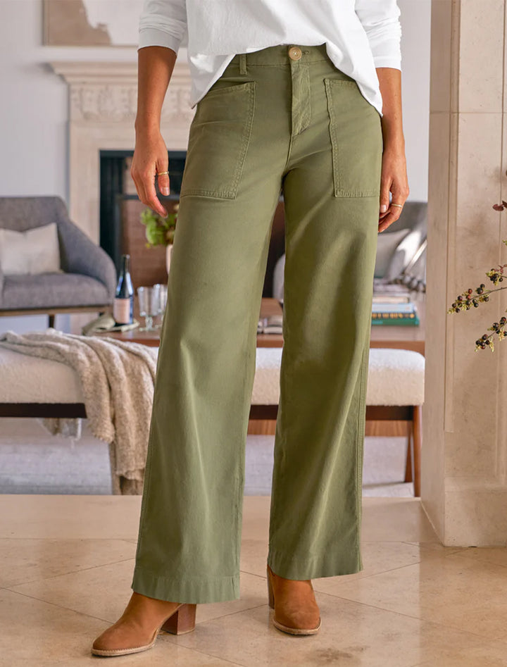wrap pocket pant in olive