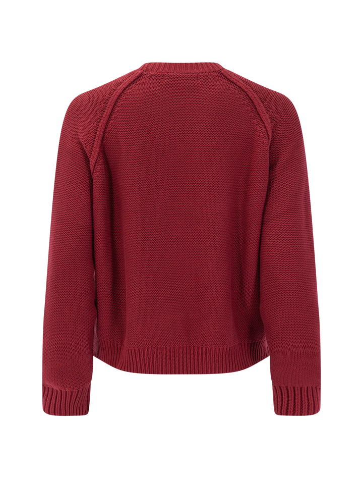 evie crewneck sweater in maple