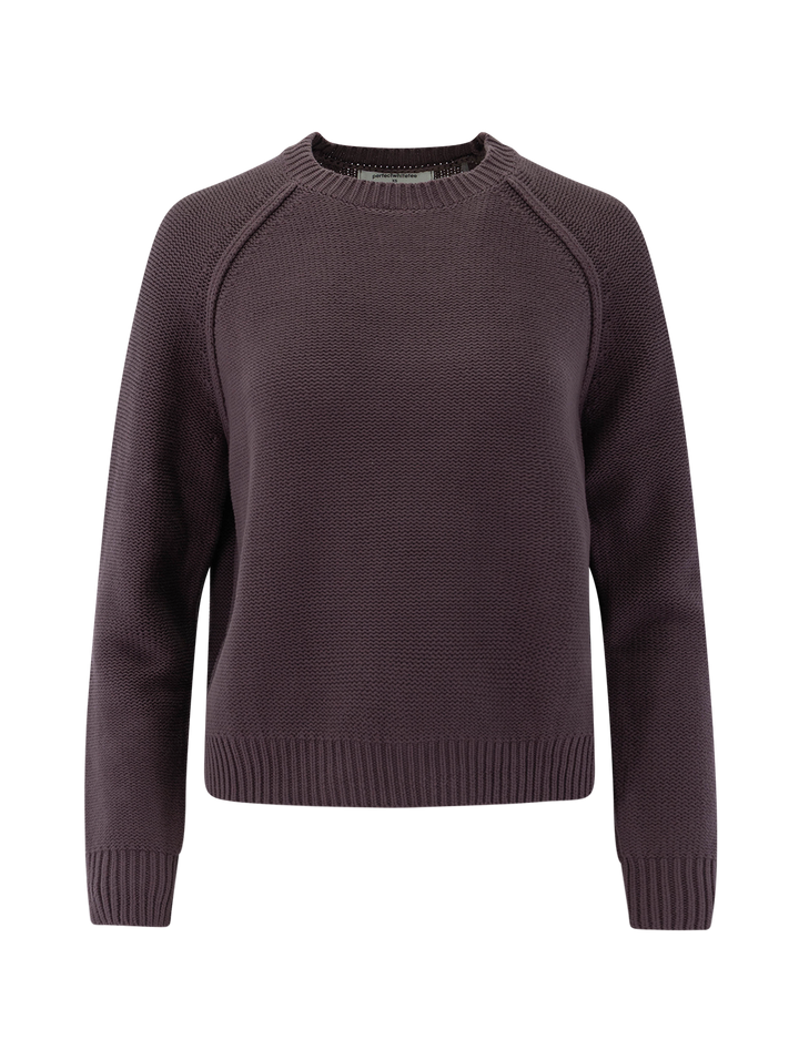 evie crewneck sweater in cocoa