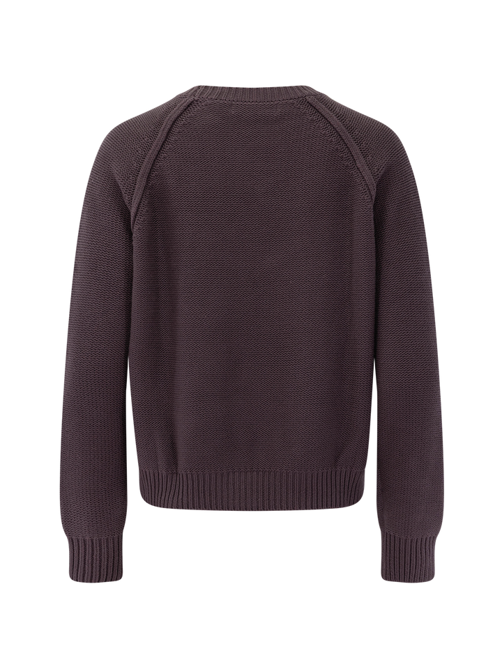 evie crewneck sweater in cocoa