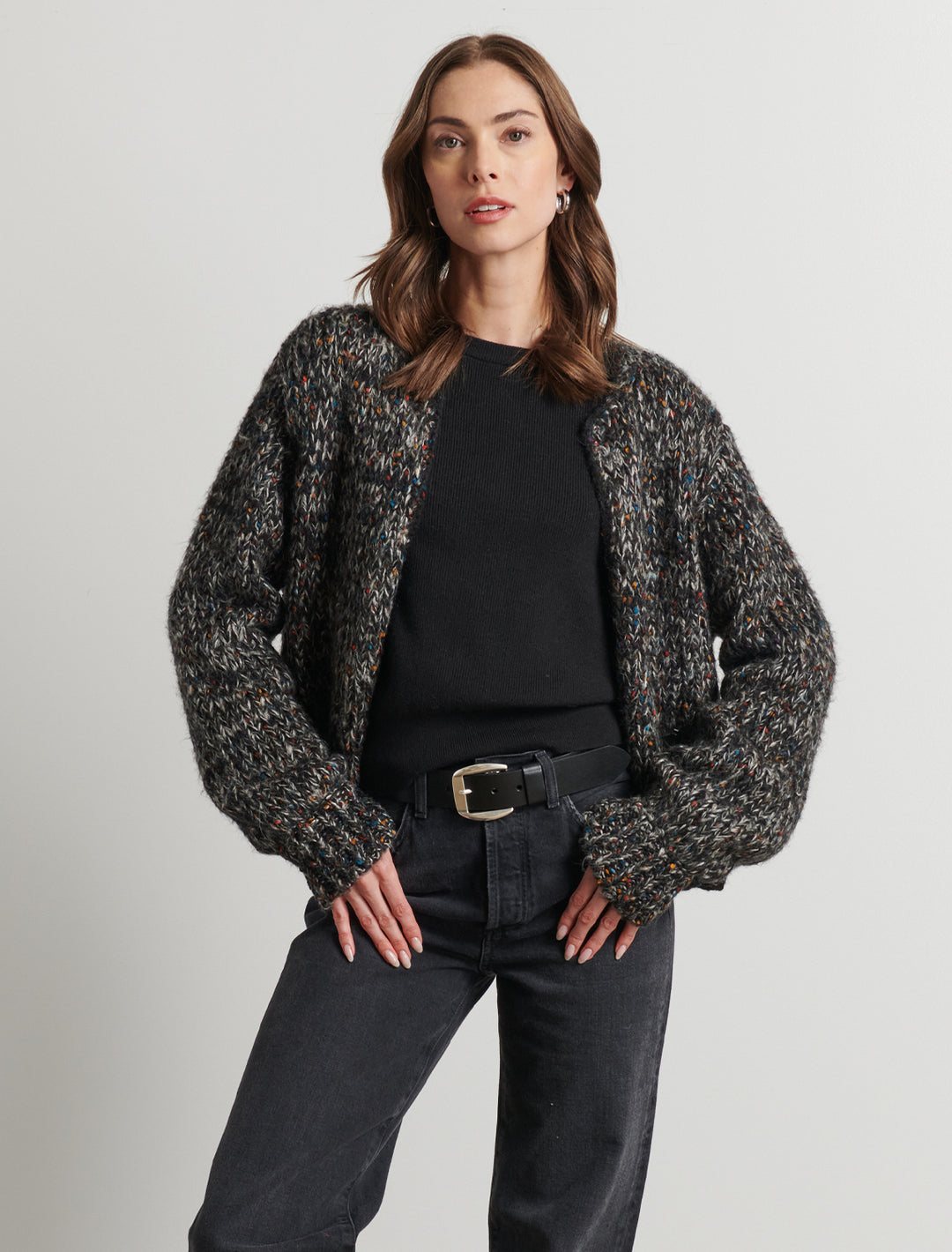 iris cardigan in harvest night
