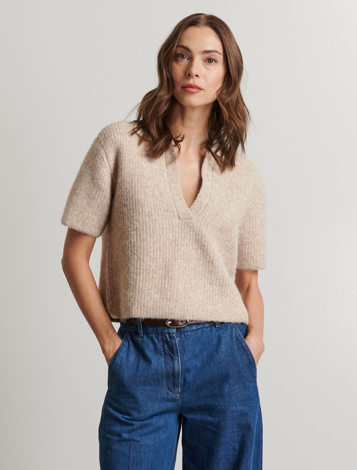 joni sweater in almond