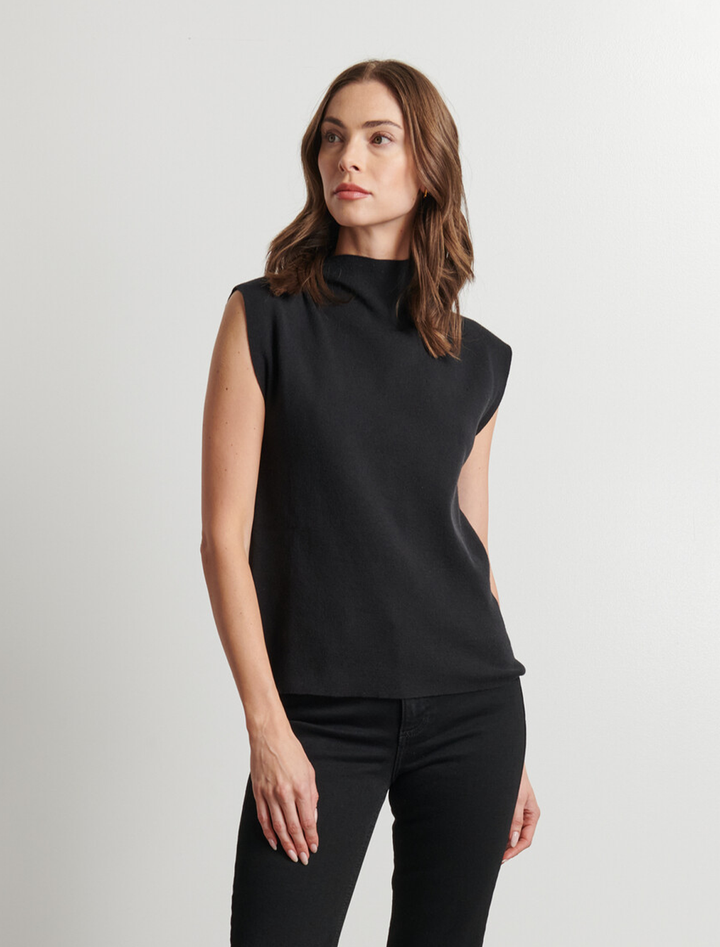 cleo sweater tank in caviar