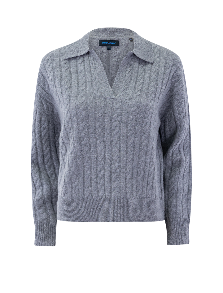 superfine wool relaxed polo in soot