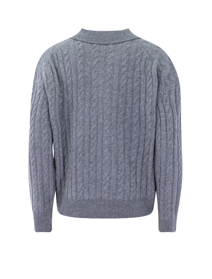 superfine wool relaxed polo in soot