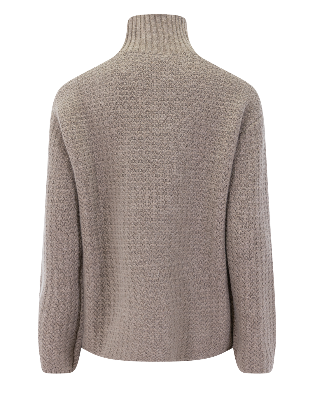 cashmere/wool blend waffle stitch sweater in almond