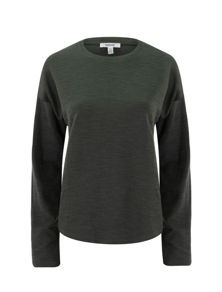 callista long sleeve tee in green spruce