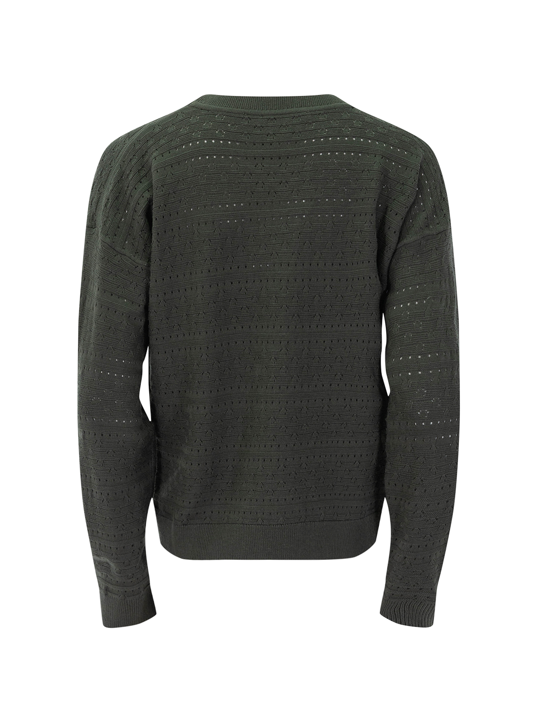 georgie pointelle sweater in green spruce