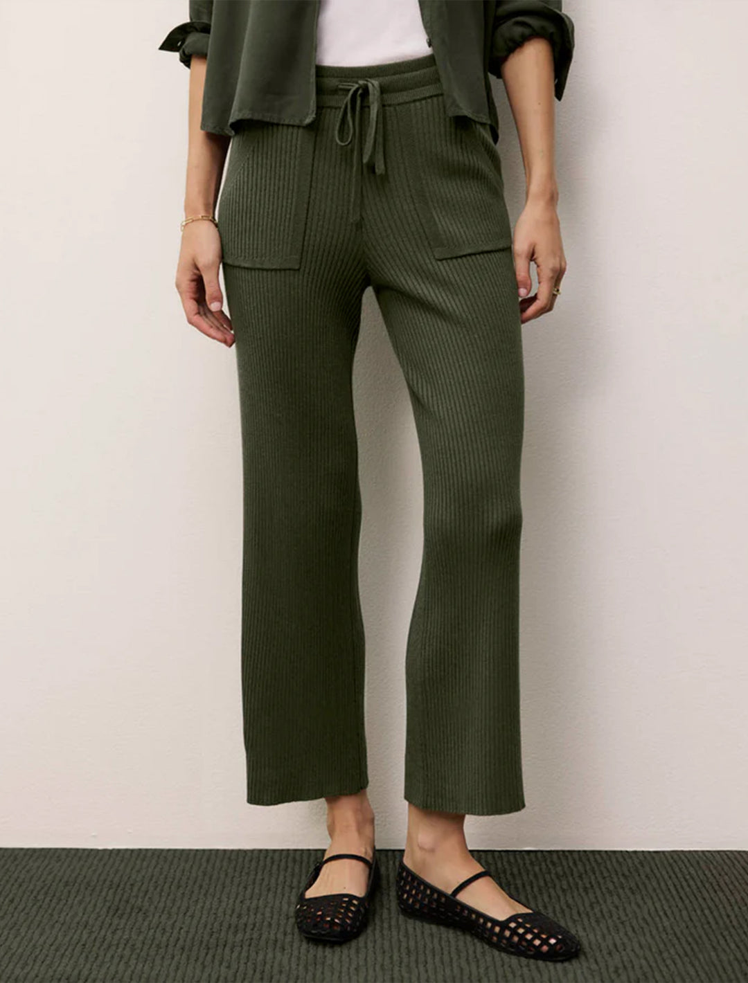 george rib pant in green spruce