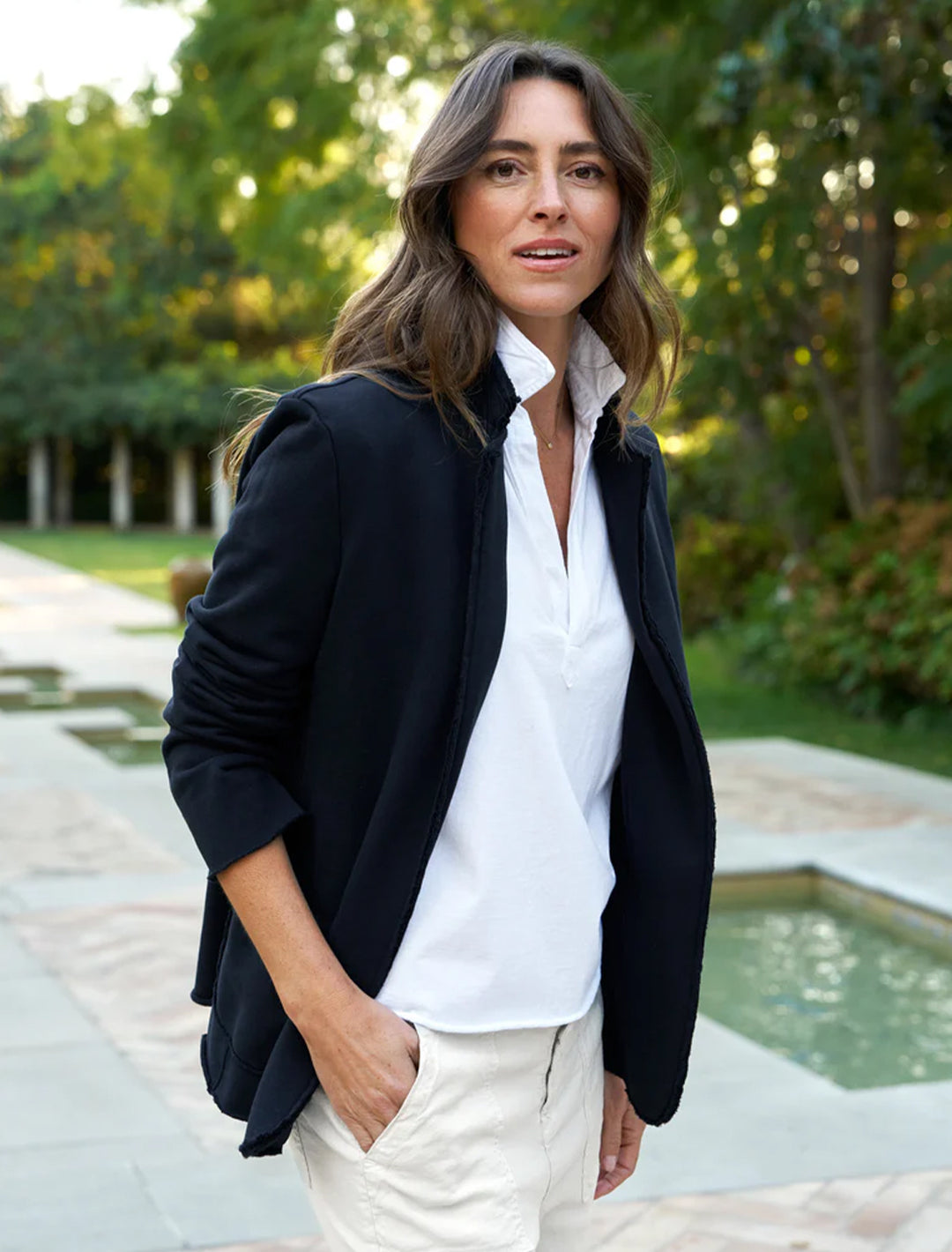 dublin knit blazer in british royal navy