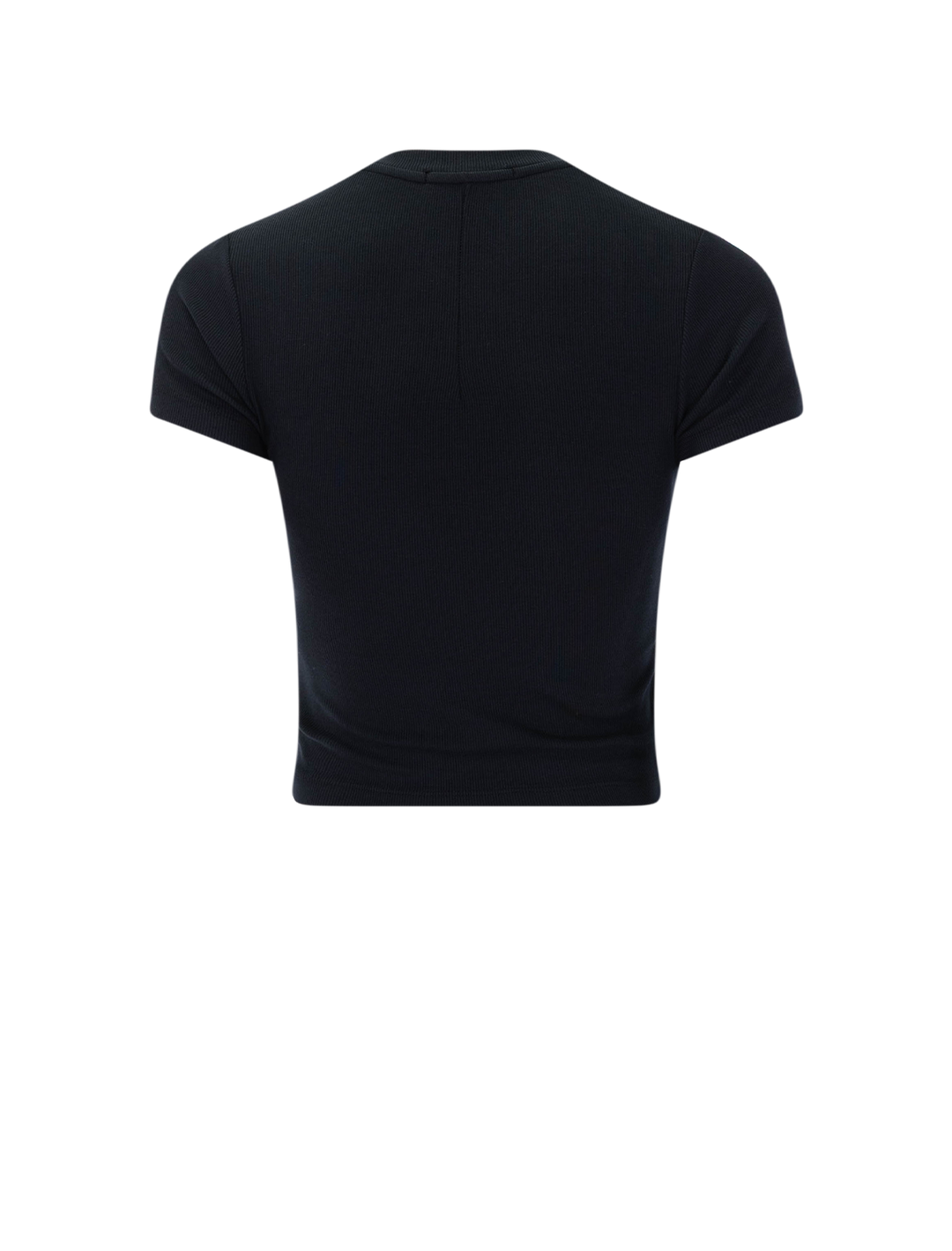 fine rib baby tee in black
