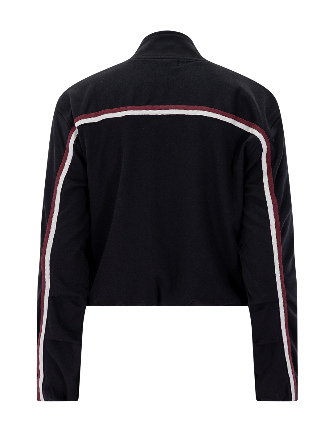 luxe ponte bomber jacket in black