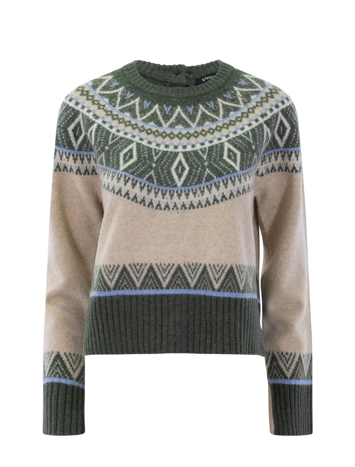 fairisle sweater in thyme