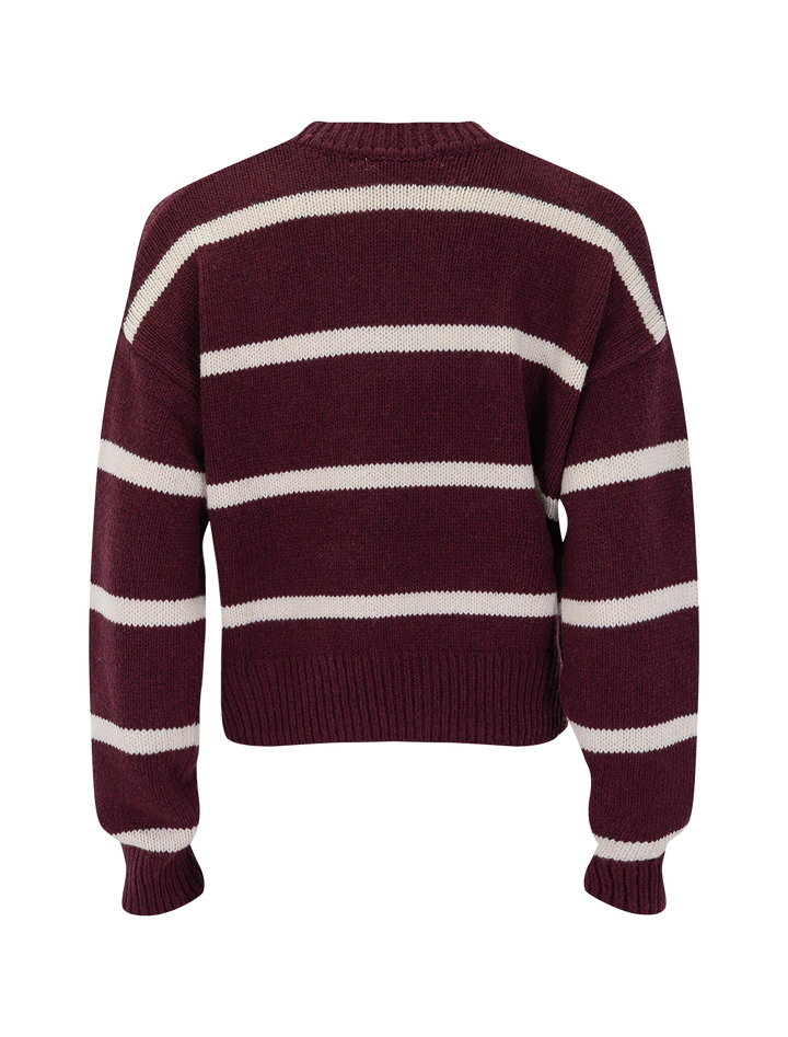 berkeley crewneck sweater in cherry stripe