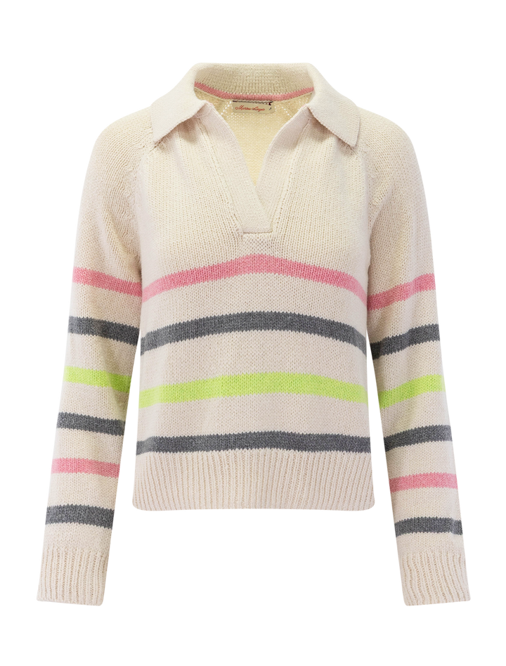 berkeley sweater polo in multi stripe