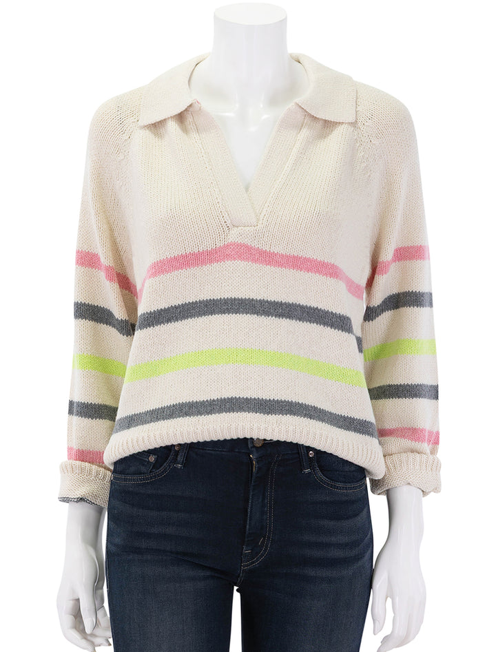 berkeley sweater polo in multi stripe