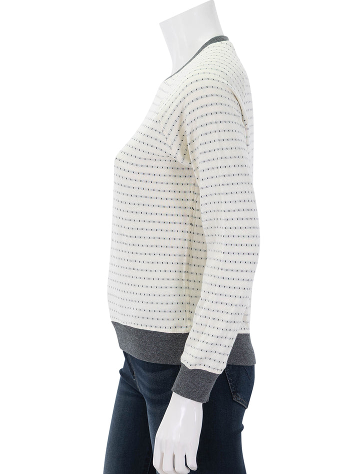 reversible raglan top in light heather grey