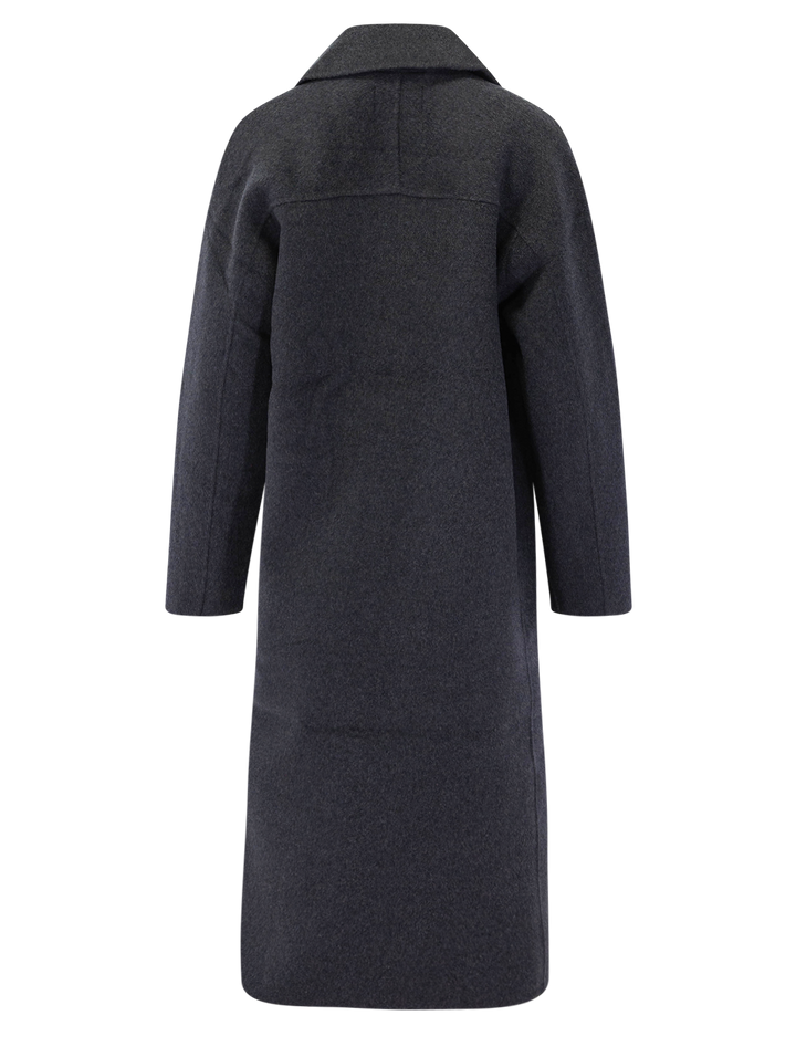 colette longline coat in charcoal heather