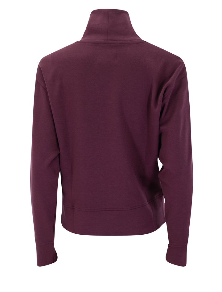 nova mock neck sweatshirt in fig