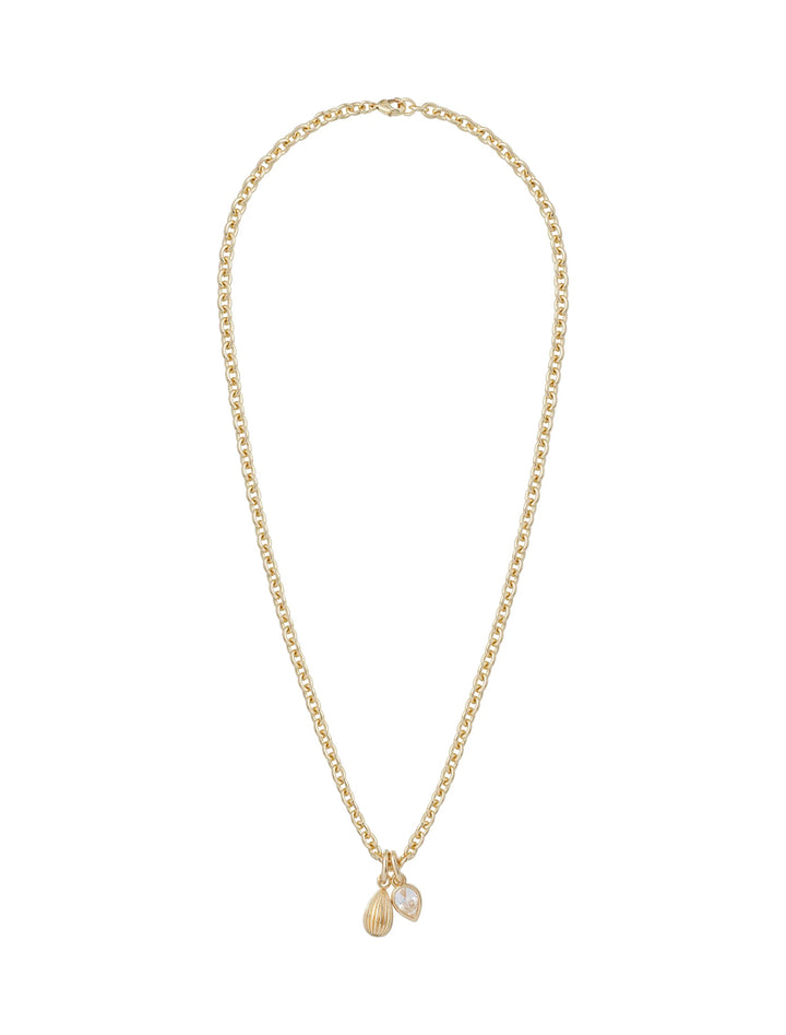 florentine charm necklace in gold