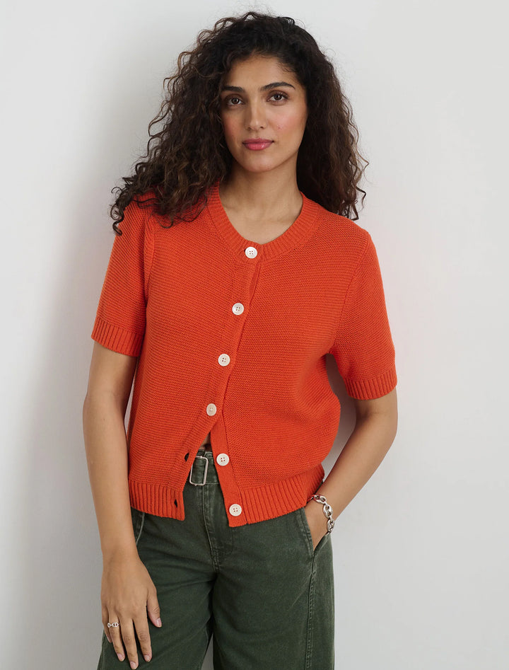 elle sweater in tangerine