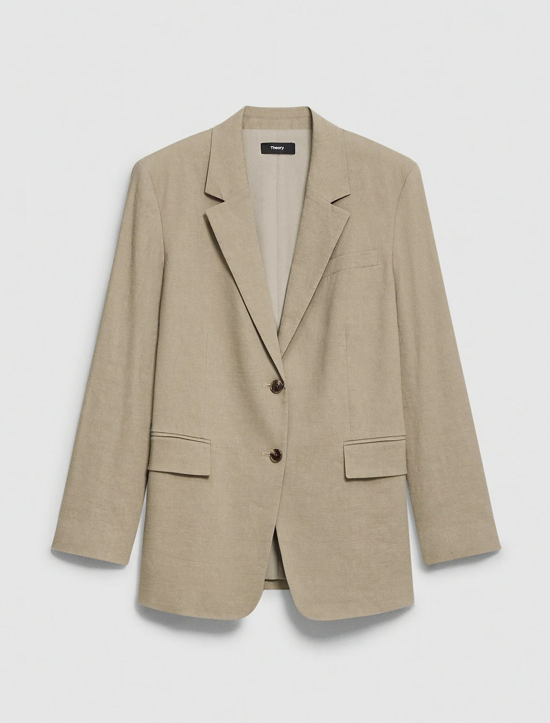 relaxed blazer in soft taupe