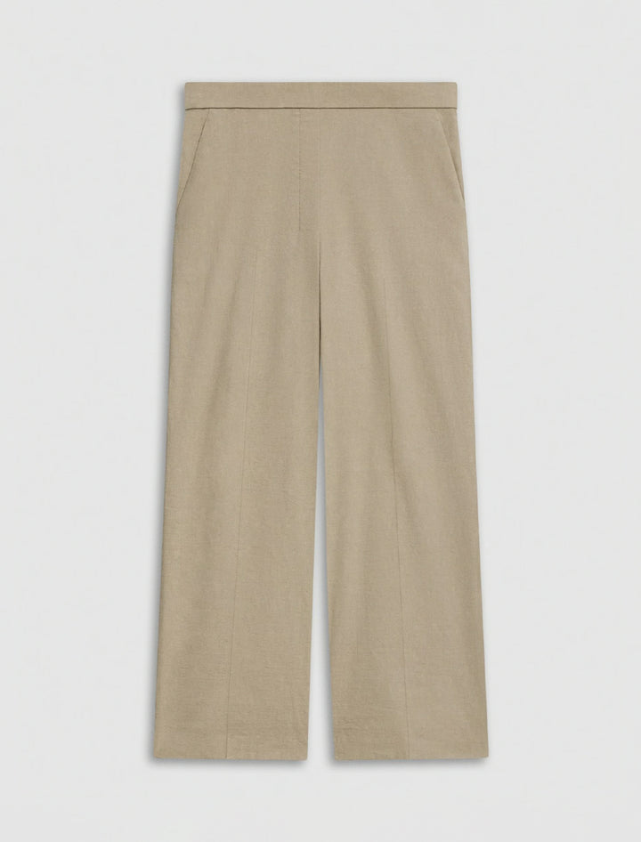 relaxed pull-on pant in soft taupe