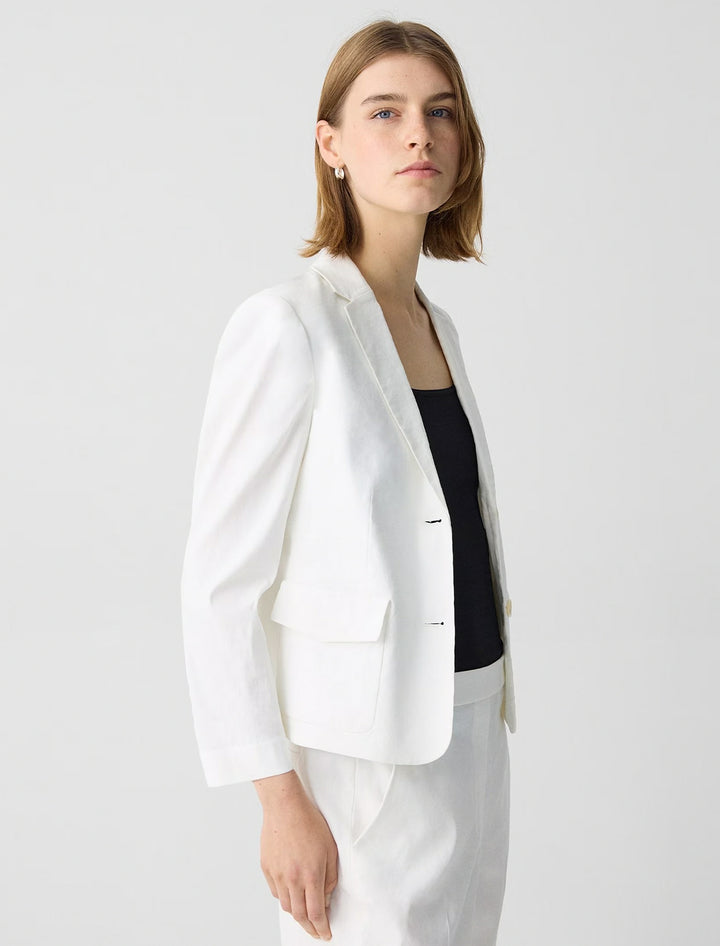 shrunken blazer in white