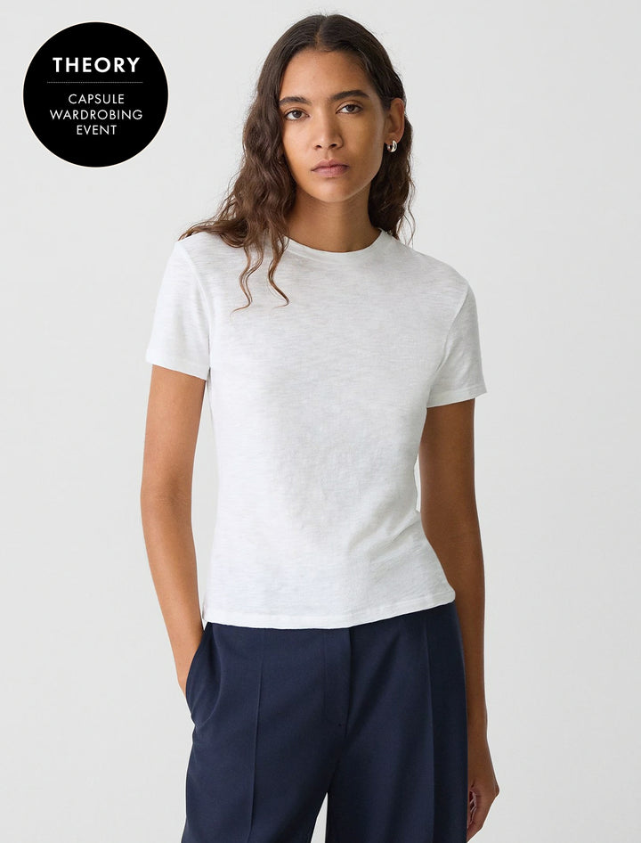 tiny tee slub in white