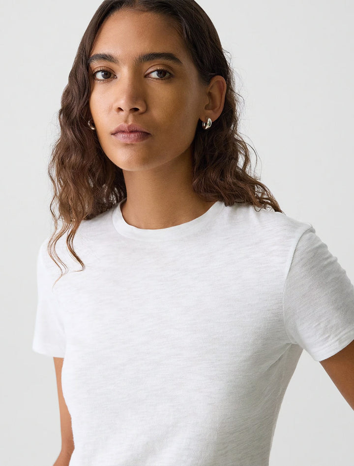 tiny tee slub in white