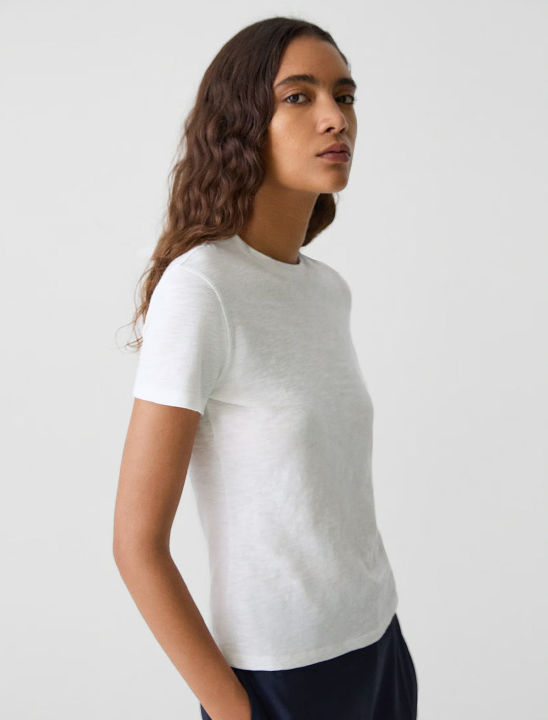 tiny tee slub in white