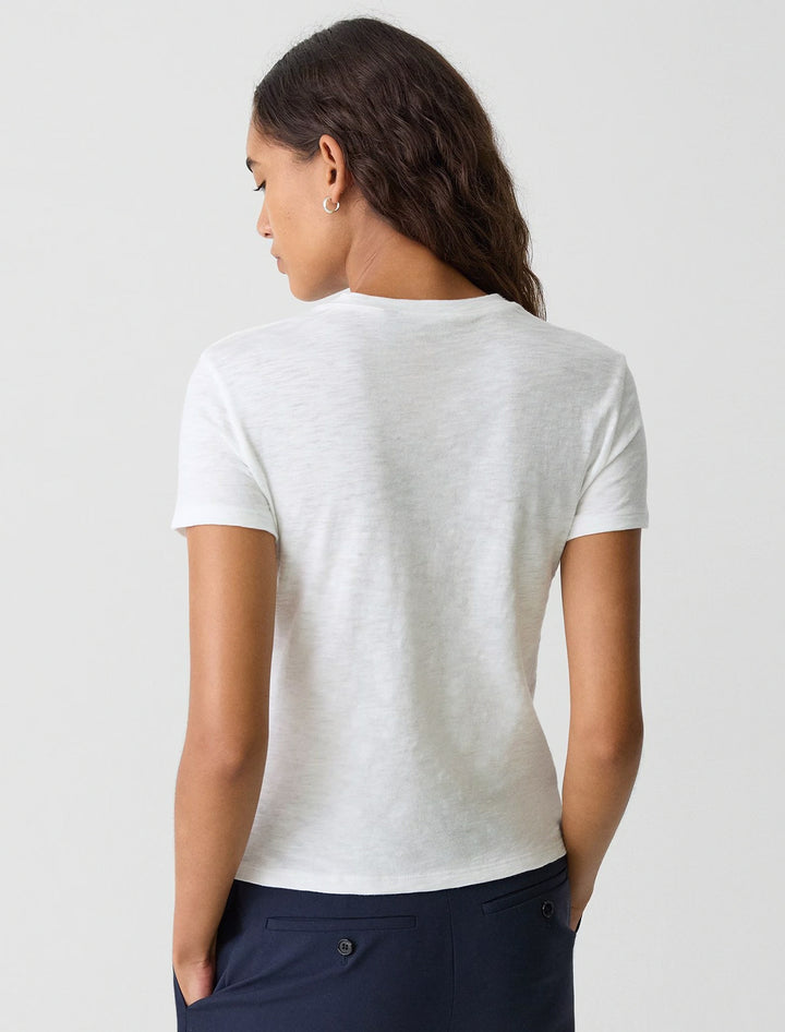 tiny tee slub in white